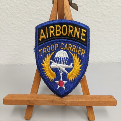 Airborne Troop Carrier WW2 Era US Army Sew-on Patch 3.5 x 2.5 in. USED